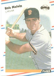 1988 Fleer Baseball Cards      091      Bob Melvin
